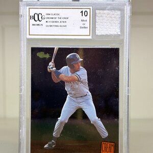 Derek Jeter 1994 Classic Cream Of The Crop Game Used Batting Glove GM 10 BCCG